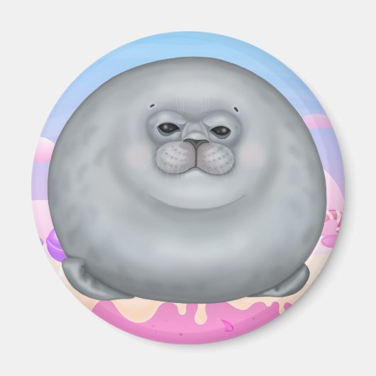 フワフワのシール マグネット (正面)