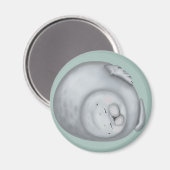 フワフワのシール マグネット (正面/裏面)