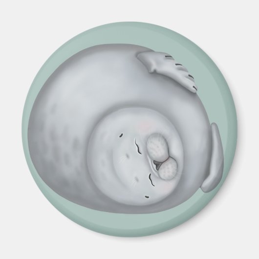 フワフワのシール マグネット (正面)