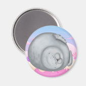 フワフワのシール マグネット (正面/裏面)