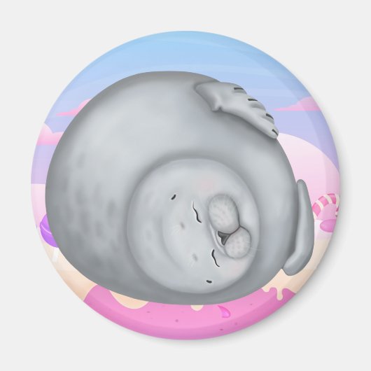 フワフワのシール マグネット (正面)