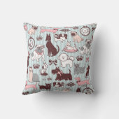 フワフワのドギーブードワール枕 クッション (裏面)