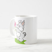 フワフワのバニーマグ コーヒーマグカップ (正面左)