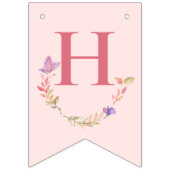 フワフワのピンクの高地スコティッシュカウズ バンティングフラッグ (第2の旗)