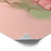 フワフワのピンクの高地スコティッシュカウズ ポスター (角)