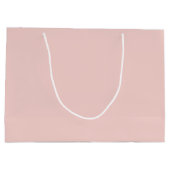 フワフワのピンクの高地スコティッシュカウズ ラージペーパーバッグ (裏面)