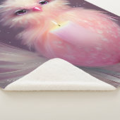 フワフワのピンクベビー鳥 シェルパブランケット (3/4)