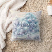 フワフワのピンク&ブルーのクリスマスツリーを作成 クッション (ブランケット)