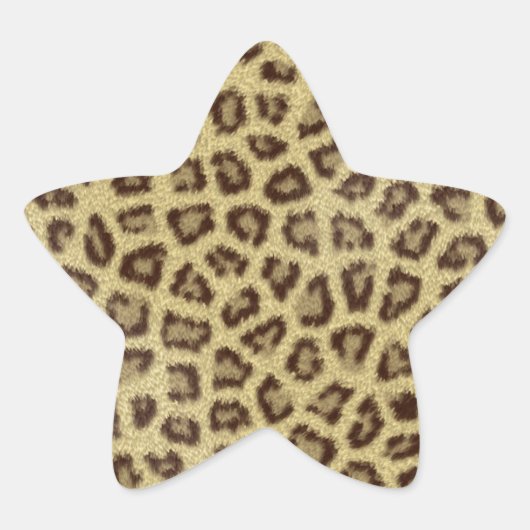 フワフワのフワフワの毛皮効果 星シール (正面)