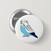 フワフワのブルーブジインパエパロットマンガスケッチ 缶バッジ (正面&裏面)