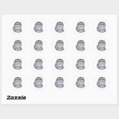フワフワのペルシャ猫ハロウィン ラウンドシール (シート)