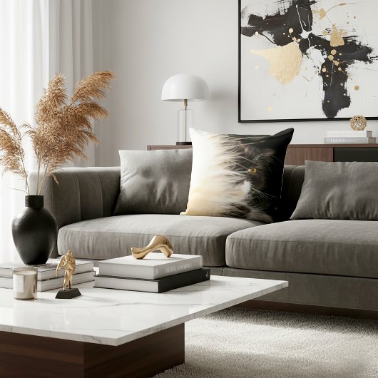 フワフワの三毛猫 クッション