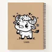 フワフワの子バッファロー - かわいい農場の動物 ノートブック (裏面)