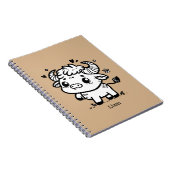 フワフワの子バッファロー - かわいい農場の動物 ノートブック (右側)