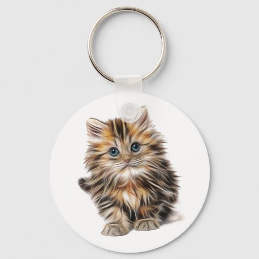 フワフワの子猫 キーホルダー (正面)