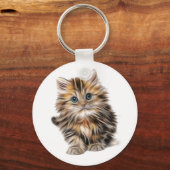 フワフワの子猫 キーホルダー (正面)