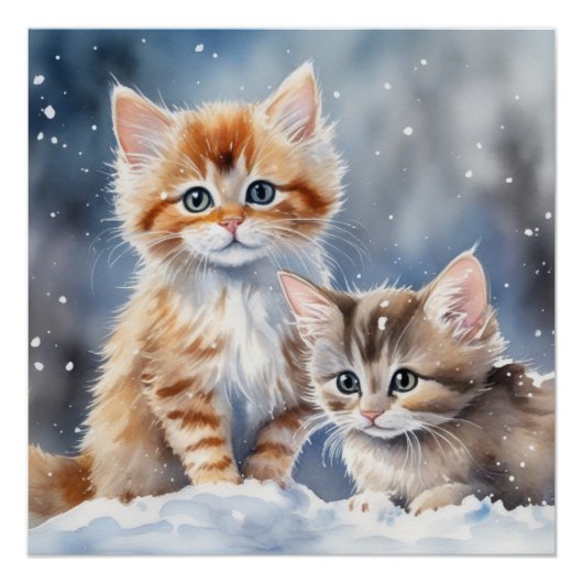 フワフワの子猫 ポスター (正面)