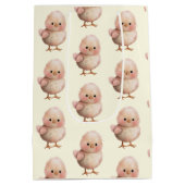 フワフワの小さな雛 | かわいい春&イースター動物 ミディアムペーパーバッグ (裏面)