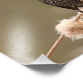 フワフワの尾の上の雌の赤い翼のブラックバード フォトプリント            (角)