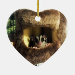 フワフワの木のトラックにぶら下がっているベッドのショ糖グライダー セラミックオーナメント