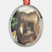 フワフワの木のトラックにぶら下がっているベッドのショ糖グライダー メタルオーナメント (左)