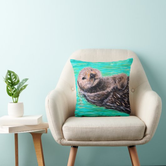フワフワの海絵画のオッター クッション (椅子)