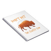 フワフワの牛のバイソンバッファローナショナルをペットしてはいけない。 ノートブック (右側)