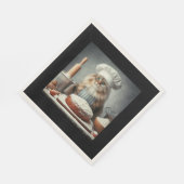 フワフワの猫がケーキを焼く スタンダードランチョンナプキン (角)