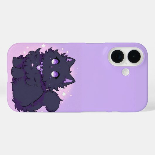 フワフワの猫の電話ケース Case-Mate iPhoneケース (裏面 (横))