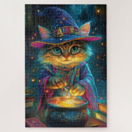 フワフワの猫ウィザード ジグソーパズル