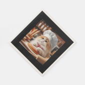 フワフワの猫ベーキングパン スタンダードランチョンナプキン (角)