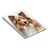 フワフワの美しいシェットランドシェプドッグ犬 ノートブック (右側)