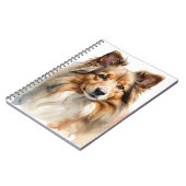 フワフワの美しいシェットランドシェプドッグ犬 ノートブック (左側)