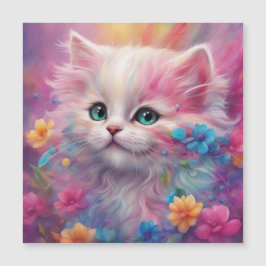 フワフワの美しい白猫