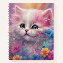 フワフワの美しい白猫