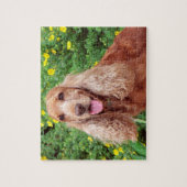 フワフワの茶色の犬 ジグソーパズル (縦)