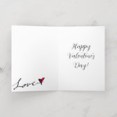 フワフワの赤ちゃん – バレンタインデー 箔シーズンカード (内側レイダウン)