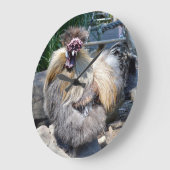 フワフワの醜いチキンウォールクロック ラージ壁時計 (傾斜)