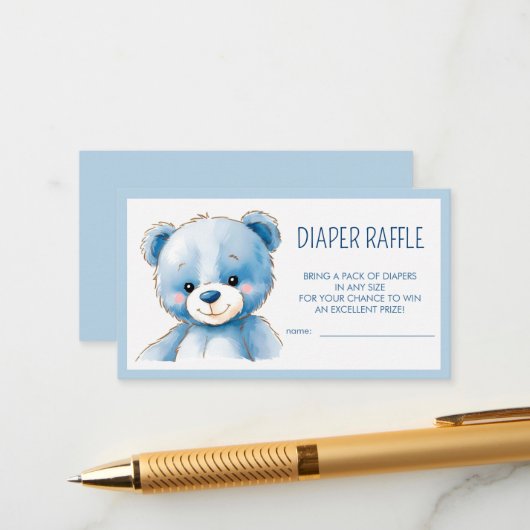 フワフワの青クマ エンクロージャーカード (正面/裏面インサイチュ)