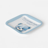 フワフワの青クマ ペーパープレート (傾斜あり)