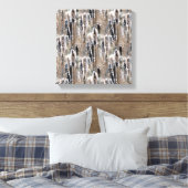 フワフワのcattailsの乗算自然 キャンバスプリント (インサイチュ (寝室))