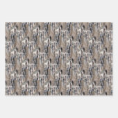 フワフワのcattails自然パターン ラッピングペーパーシート (正面)