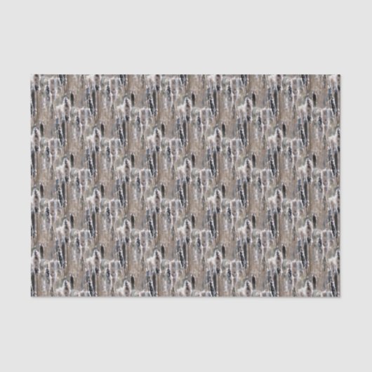 フワフワのcattails自然パターン 薄葉紙 (正面)