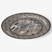 フワフワのcattails自然パーソナライズされたパーティー ペーパープレート (アングル)