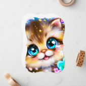 フワフワベビーチビ（小さくかわいく書いた感じ）猫 ノートカード (正面/裏面インサイチュ)