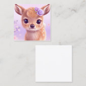 フワフワベビー鹿とアイボリー鼻 スクエア名刺 (正面/裏面)