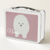 フワフワポメラニア犬犬 メタルランチボックス (裏面)