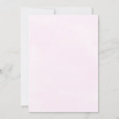 フワフワ気球の女の子 ピンクの雲の1歳誕生日パーティー 招待状 (裏面)