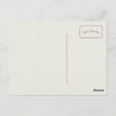 フワフワ猫と黄色のバタフライカスタム文字 ポストカード (裏面)