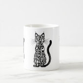 フワフワ猫ビッグな態度 – おもしろい猫好き コーヒーマグカップ (中央)